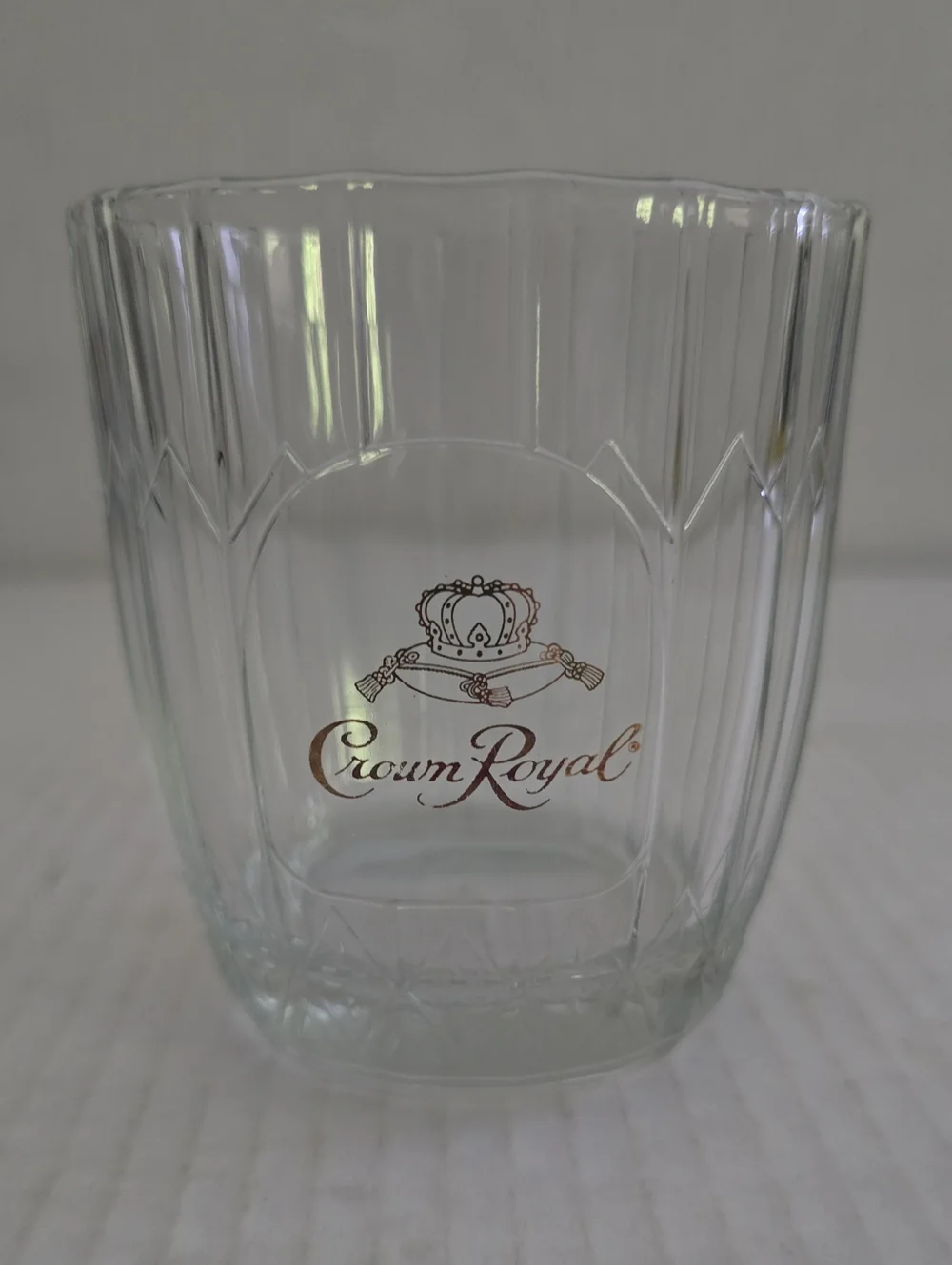 Pair of Crown Royal Ribbed Whiskey Glasses